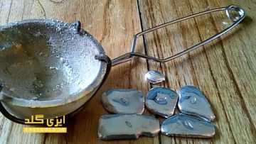 ذوب جواهرات نقره در بوته هواگاز